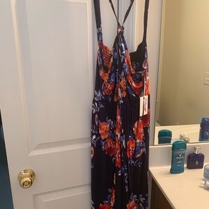 NWT blue floral maternity dress